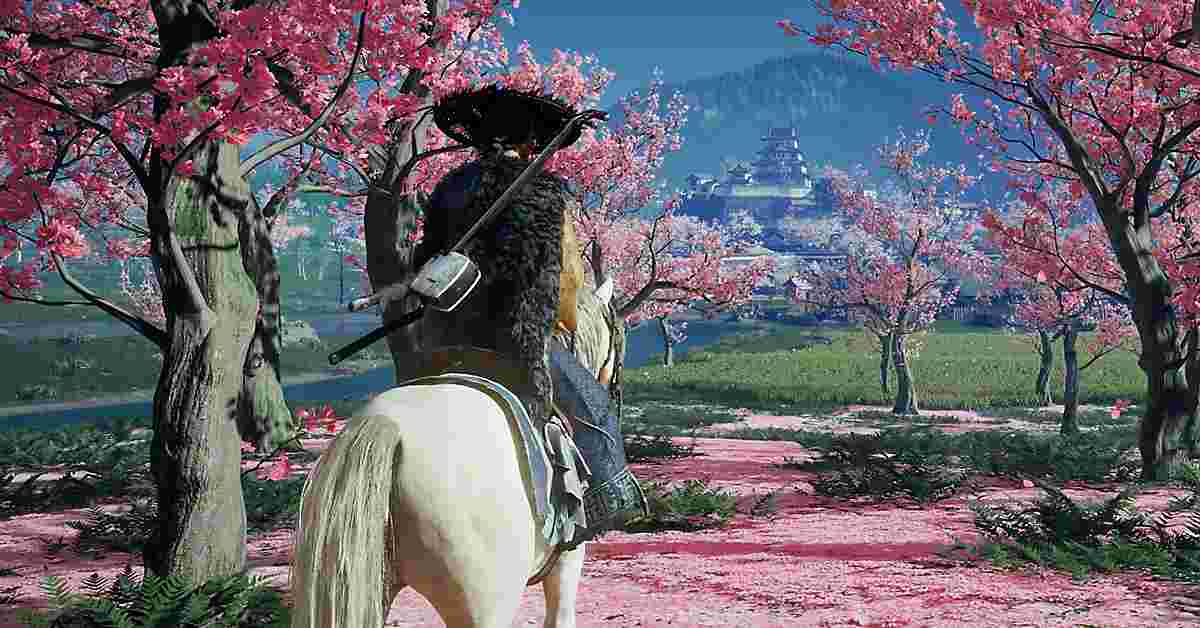 Atsu on horse going towards castle