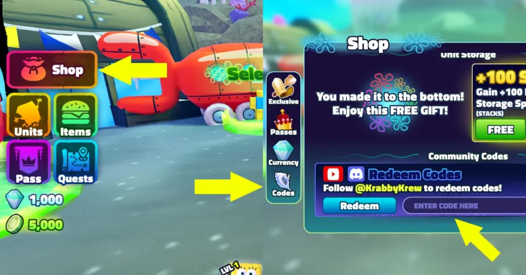 SpongeBob Tower Defense Codes how to redeem