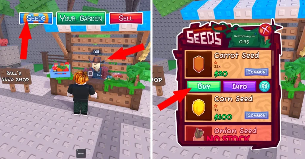 How the Seed Shop Works in Garden Horizons