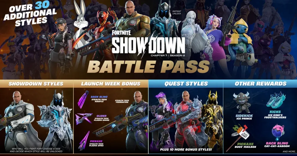Fortnite Showdown Challenges Win Exclusive In-Game Rewards in Chapter 7 Season 2