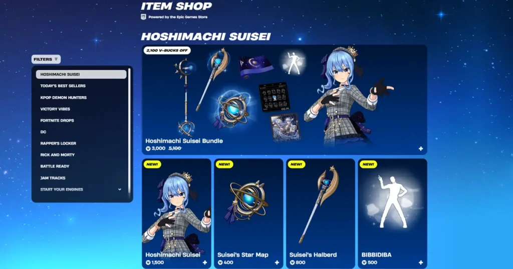 Fortnite x Hoshimachi Suisei Get the New Skin Before It's Gone!