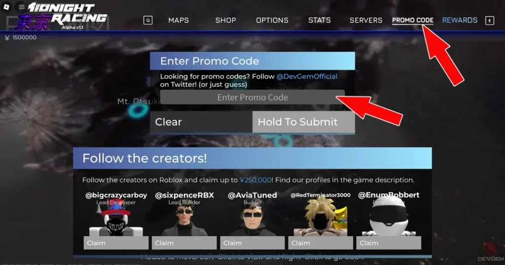 How to Redeem Midnight Racing Tokyo Codes