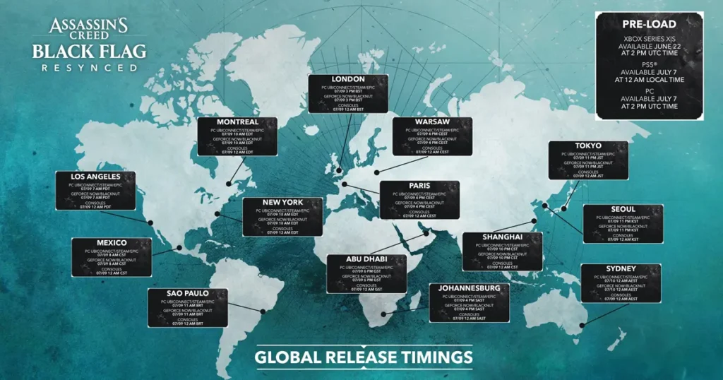 Assassin's Creed Black Flag Resynced - Full Release Time