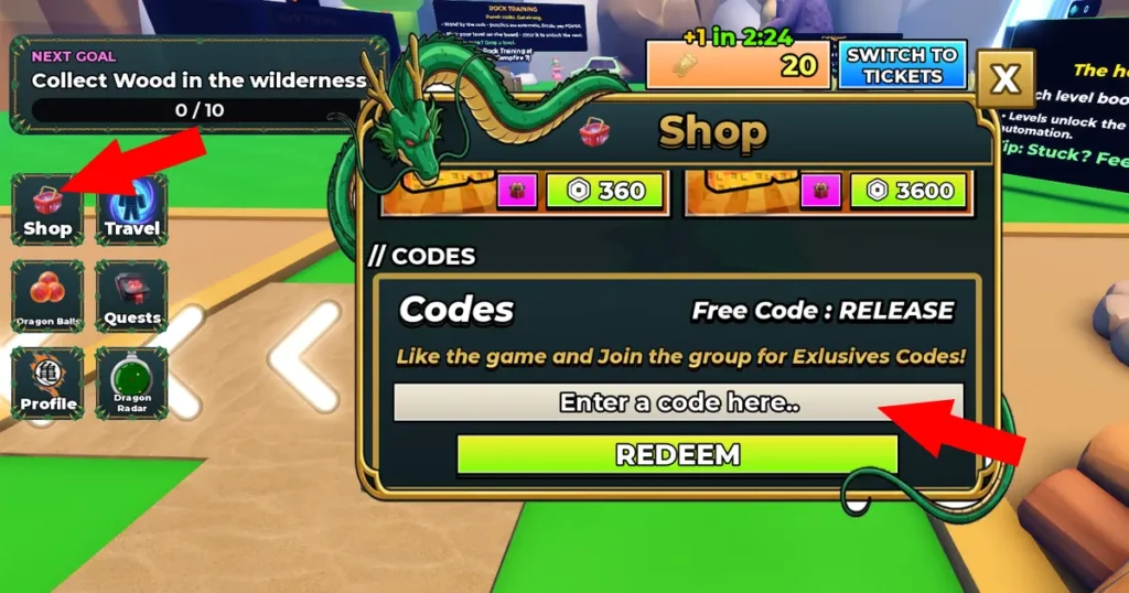 How to Redeem Codes in Saiyan Incremental